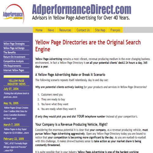 ADPERFORMANCE DIRECT INC
