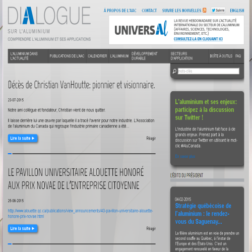 ASSOCIATION DE L'ALUMINIUM DU CANADA