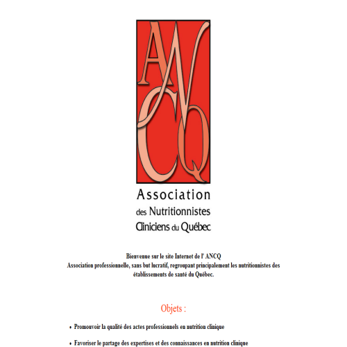 ASSOCIATION NUTRITIONNISTES CLINICIENS DU QUEBEC