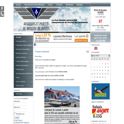 AVIATEURS ET PILOTES DE BROUSSE DU QUEBEC