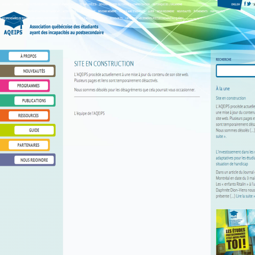 ASSOCIATION QUEBECOISE DES ETUDIANTS AYANT DES INCAPACITES AU POST SECONDAIRE