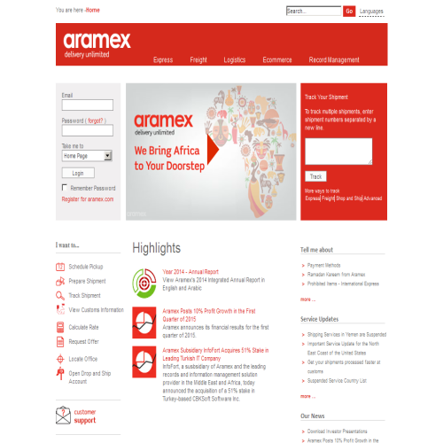 ARAMEX INTERNATIONAL COURRIER