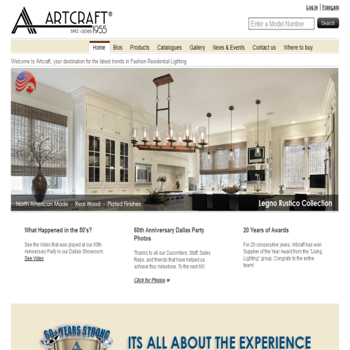 LUSTRE ARTCRAFT DE MONTREAL