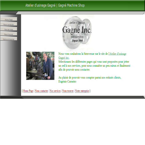 ATELIER D'USINAGE GAGNE INC ATELIER D'USINAGE GAGNE INC