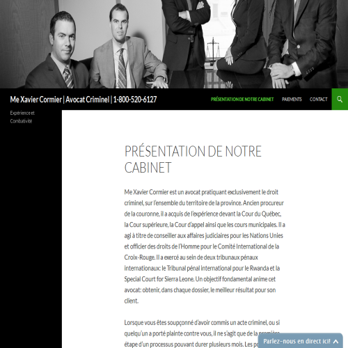 ME CORMIER AVOCAT CRIMINALISTE / DROIT CRIMINEL