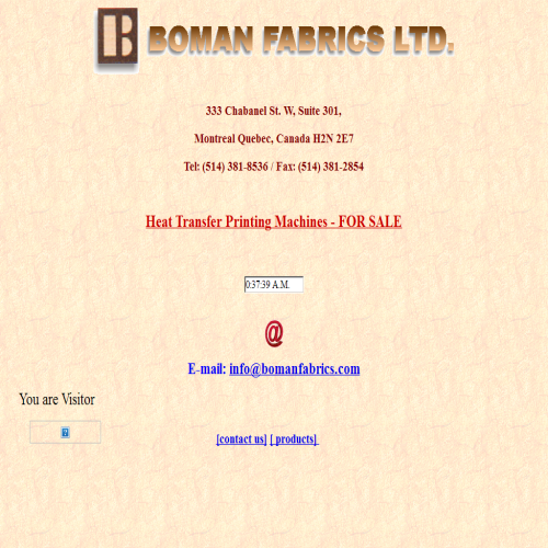 BOMAN FABRICS LTD BOMAN FABRICS LTD