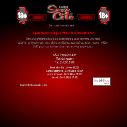 BOUTIQUE SEXE CITE