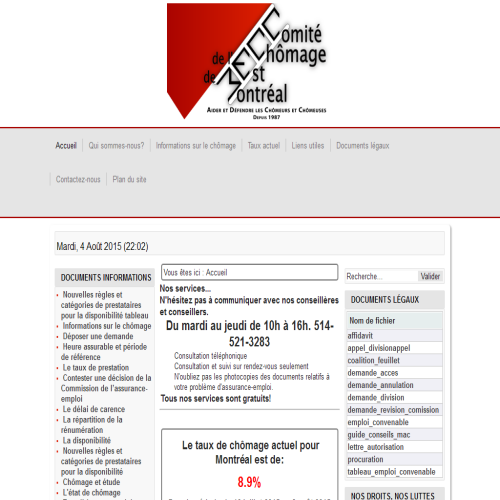 COMITE CHOMAGE DE L'EST DE INC