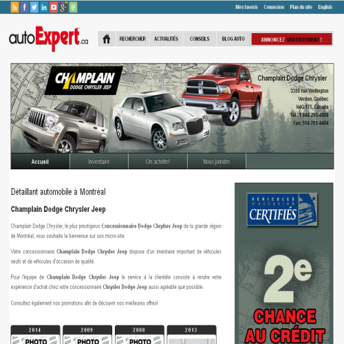 CHAMPLAIN DODGE CHRYSLER LTEE