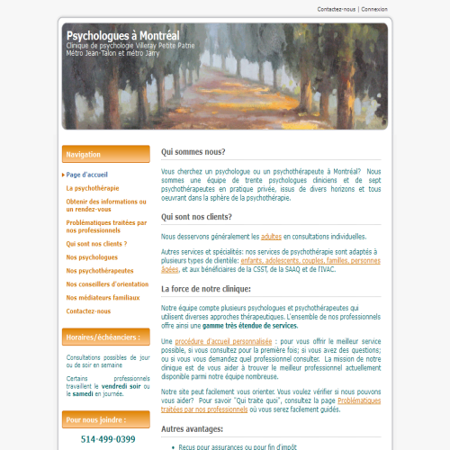 CLINIQUE DE PSYCHOLOGIE