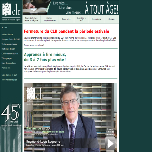 CENTRE DE LECTURE RAPIDE CLR INC