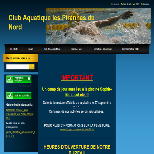 CLUB AQUATIQUE LES PIRANHAS DU NORD
