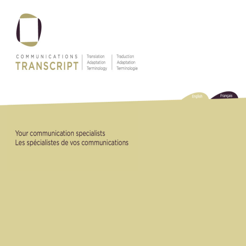 COMMUNICATIONS TRANSCRIPT INC