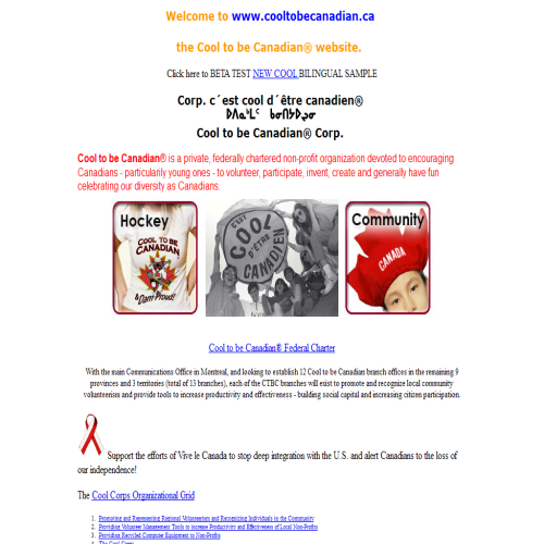 COOL TO BE CANADIAN CORP