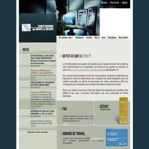 COMITE PARITAIRE DES AGENTS DE SECURITE