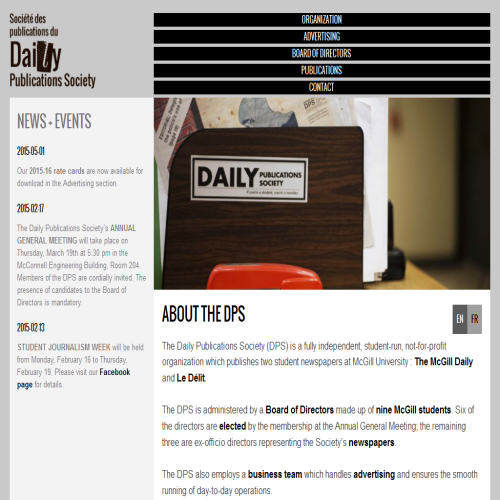 MC GILL DAILY ADVERTISING