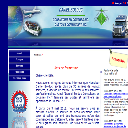 DANIEL BOLDUC CONSULT/DOUANE