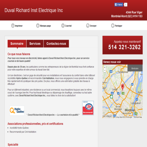 DUVAL RICHARD INST ELECTRIQUE INC