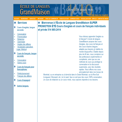 ECOLE DE LANGUES GRANDMAISON