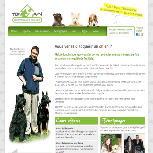 EDUCATION CANINE A COMICILE TON AMI