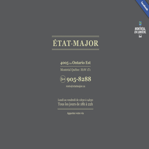 RESTAURANT ETAT-MAJOR