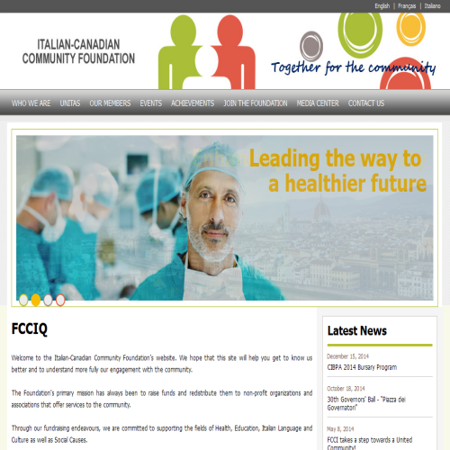 FONDATION COMMUNAUTAIRE CANADIENNE ITALIENNE DU QUEBEC INC