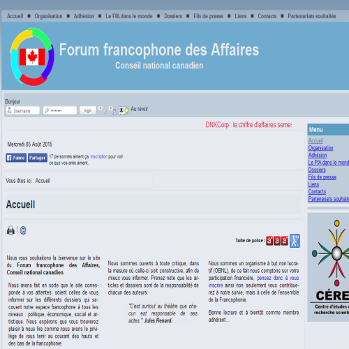 FORUM FRANCOPHONE DES AFFAIRES