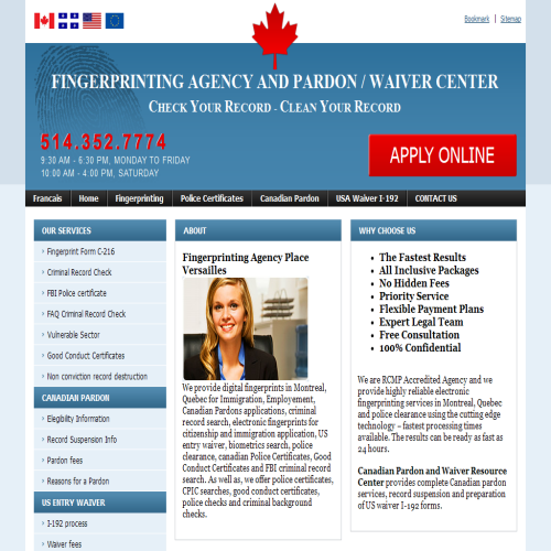 FINGERPRINTING AGENCY PLACE VERSAILLES