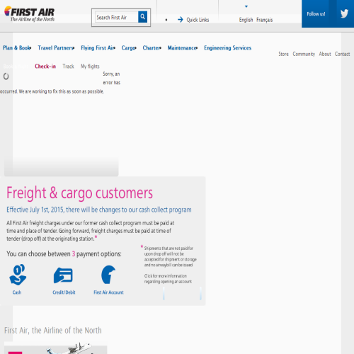 FIRST AIR CARGO FREIGHT