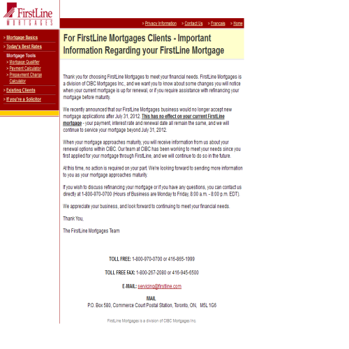 FIRSTLINE MORTGAGES