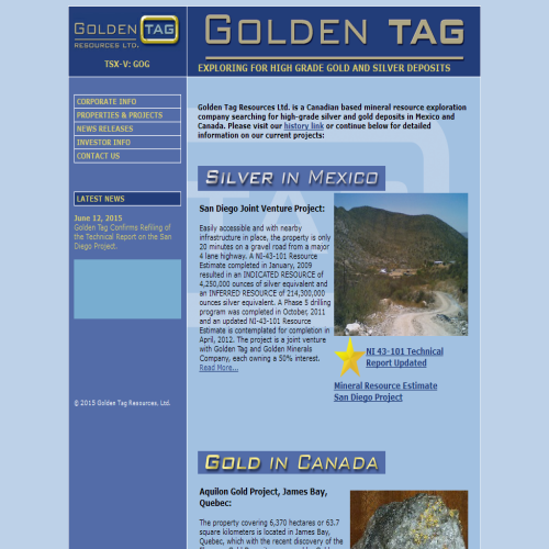 GOLDEN TAG RESOURCES LTD