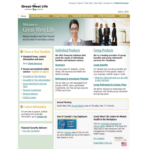 GREAT WEST CO D'ASSURANCE VIE