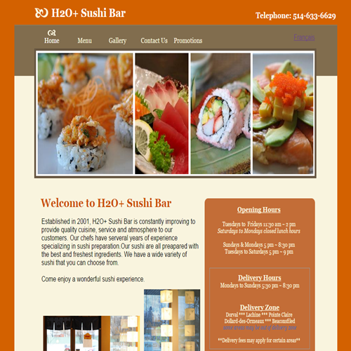 H2 O ET SUSHI BAR