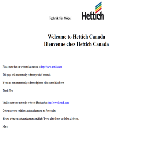 HETTICH CANADA INC HETTICH CANADA INC