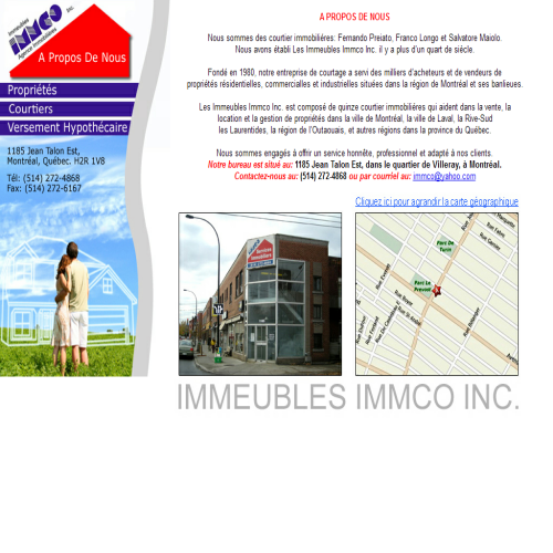 IMMEUBLES IMMCO INC