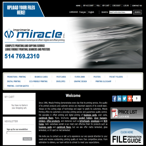 IMPRIMERIE MIRACLE INC