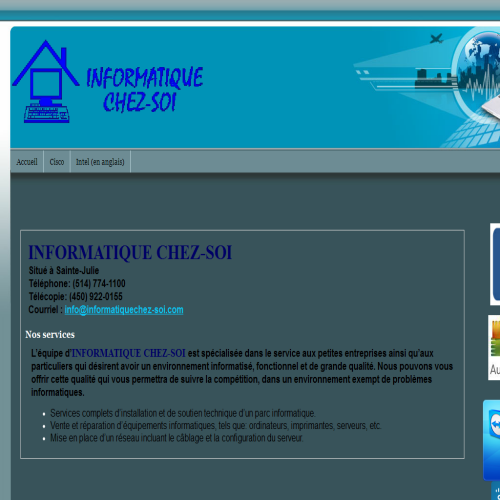 INFORMATIQUE CHEZ-SOI INFORMATIQUE CHEZ-SOI