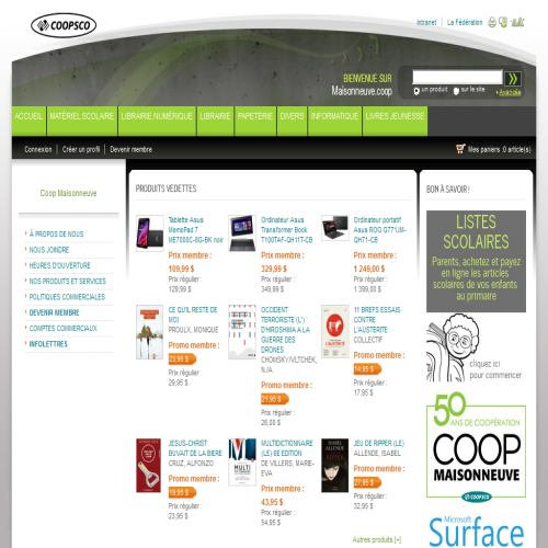 LIBRAIRIE COOPERATIVE COLLEGE