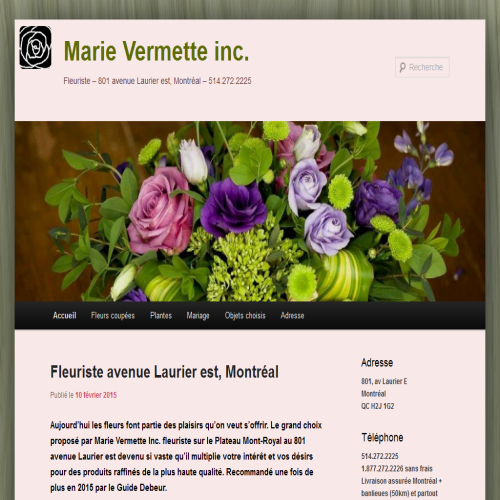 FLEURISTE MARIE VERMETTE INC FLEURISTE MARIE VERMETTE INC