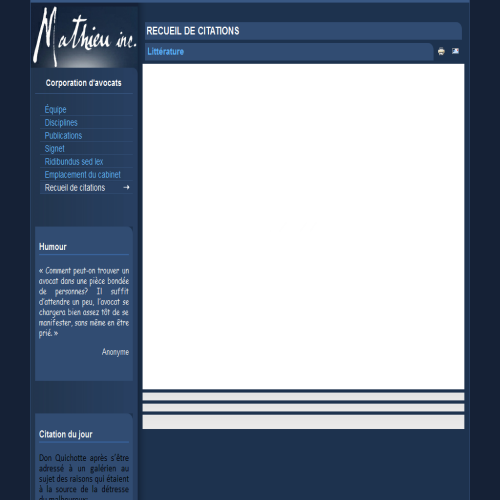 CORPORATION D'AVOCATS MATHIEU INC