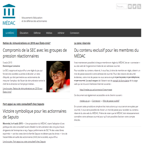 MOUVEMENT D'EDUCATION ET DE DEFENSES DES ACTIONNAIRES (MEDAC)
