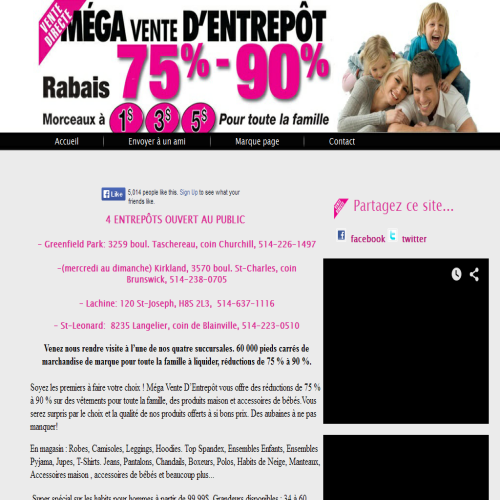 MEGA VENTE D'ENTREPOT MEGA VENTE D'ENTREPOT