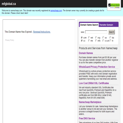 MF GLOBAL CANADA INC
