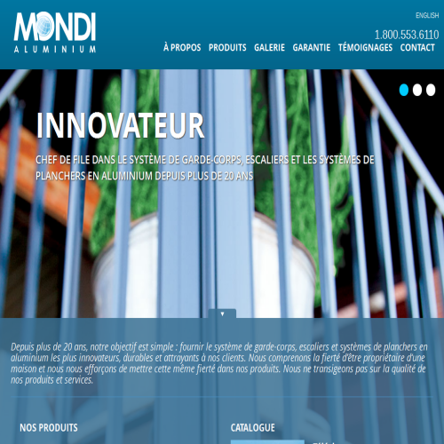 MONDI LES PRODUITS D'ALUMINIUM