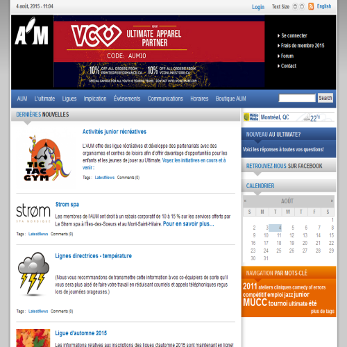 ASSOCIATION DE ULTIMATE DE MONTREAL