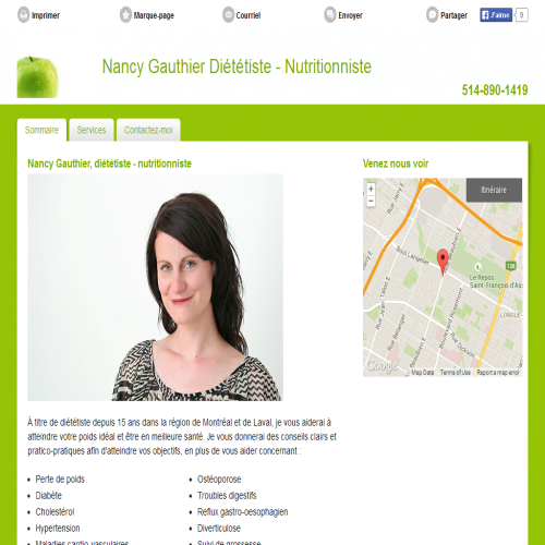 GAUTHIER NANCY DIETETISTE - NUTRITIONNISTE