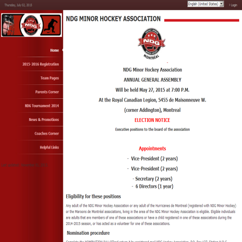 NDG MINOR HOCKEY LEAGUES