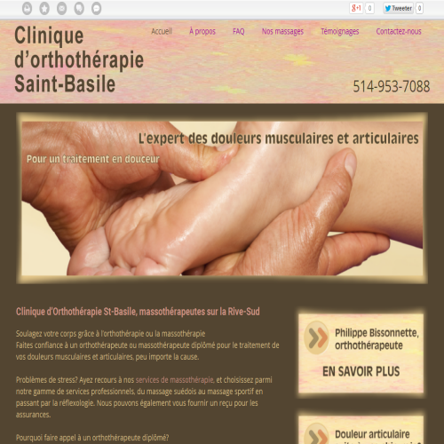 CLINIQUE D'ORTHOTHERAPIE ST-BASILE CLINIQUE D'ORTHOTHERAPIE ST-BASILE