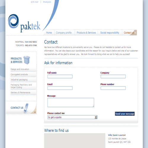 EMBALLAGES PAK TEK INC