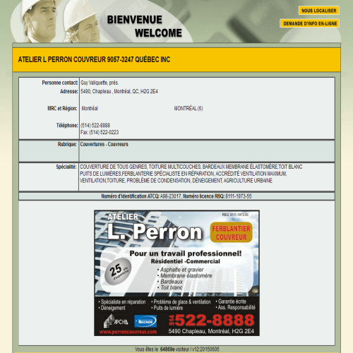 ATELIER L PERRON COUVREUR ENR